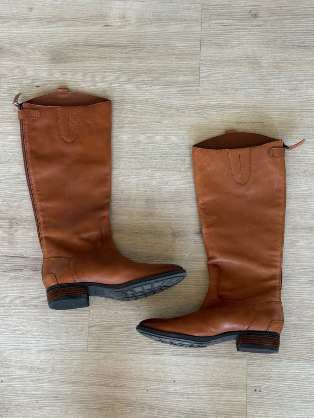 Sam Edelman Penny Riding Boot Tan Brown Equestrian Leather Tall 9.5 - Picture 4 of 13